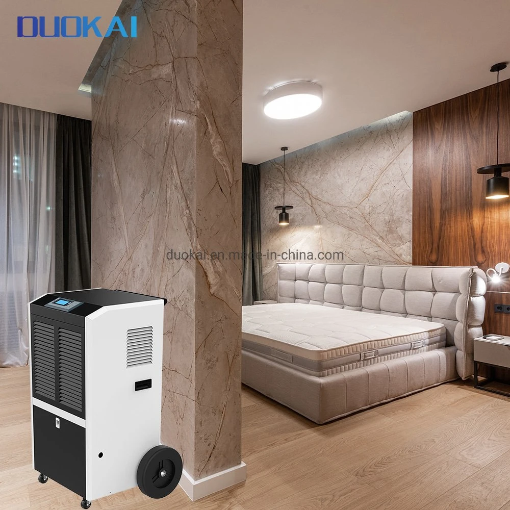 Duokai Best Selling 90L/D Big Wheels Portable Commerical Industrial Refrigerated Dehumidifier for Basements and Large Room