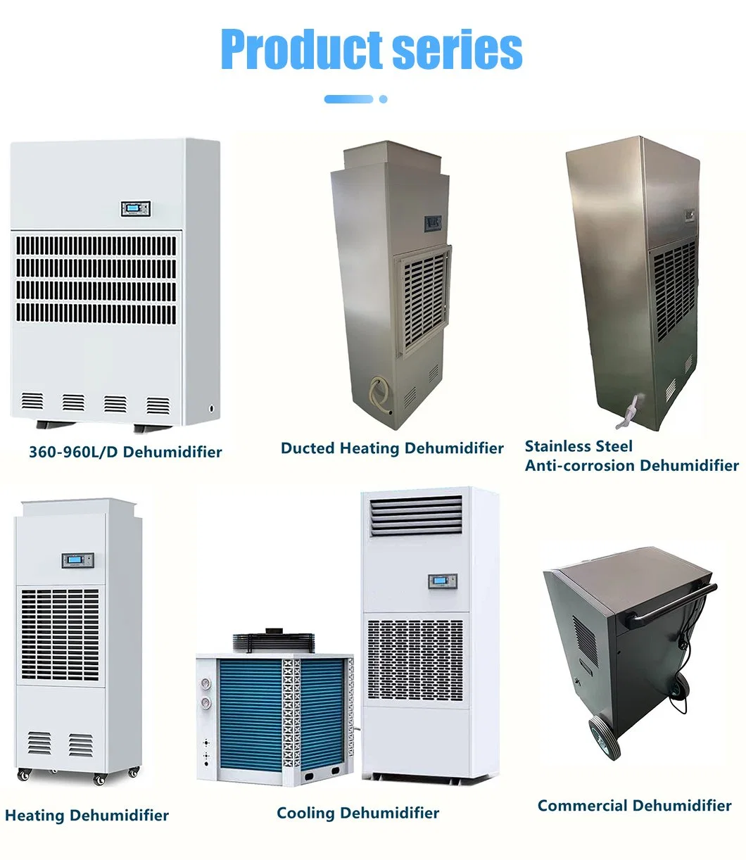 China Industrial Dehumidfiier Factory Wholesale Quiet Big 500pints Industrial Dehumidifier for Basements and Warehouses