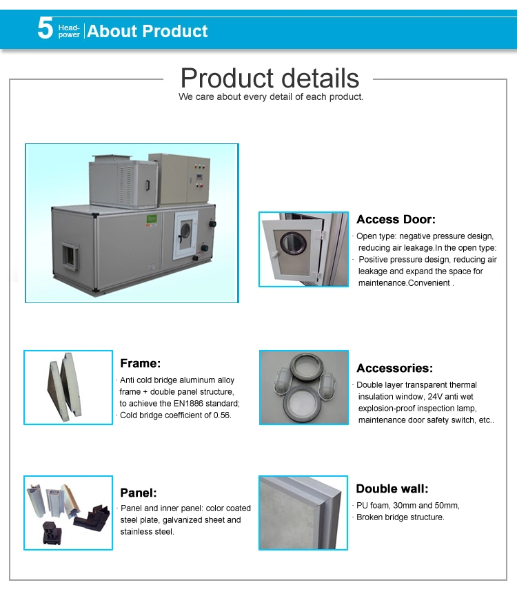 100kg/H Air-Cooled Type Thermostat Rotor Dehumidifier