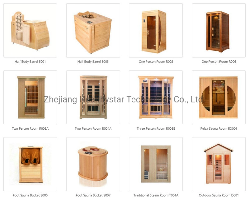 Wood Steam Sauna Room 2-3 Person Dry Sauna Room Outdoor Infrared Sauna Room