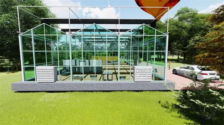 Multi-Span Agricultural Greenhouses Glass Garden Steel Structure Aeroponics System Multi Span Greenhouse