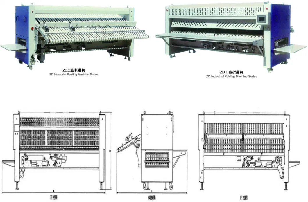 Four Lanes Labor-Saving Commercial Laundry Bedsheet Folding Machine with High Performance Ce
