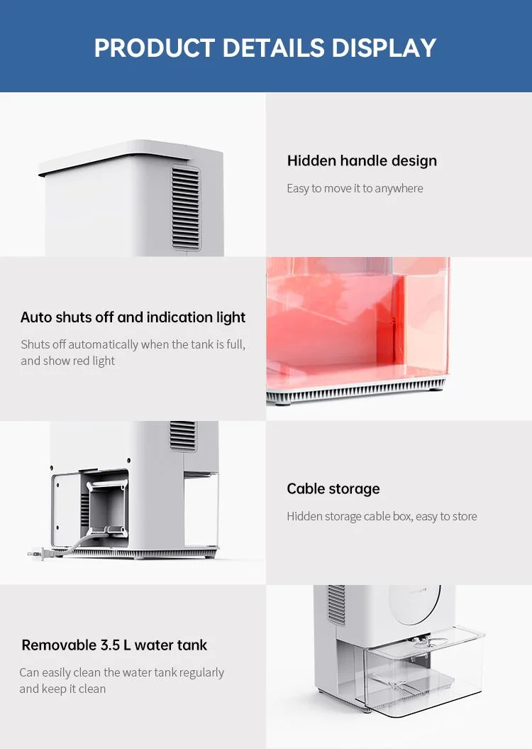 Portable Desiccant Cabinet Bathroom Room Home Peltier Air Humidifier Mini Small Air Dryer Dehumidifier with Air Purifier Filter