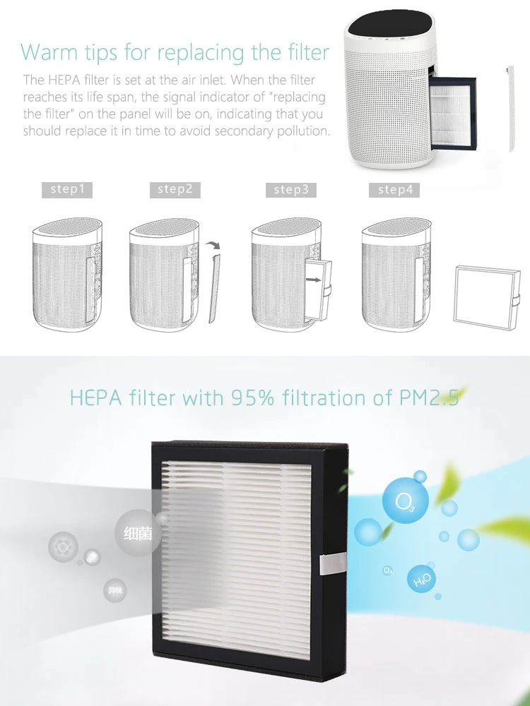 Two Function HEPA Filter Mini Portable Home Air Purifier Dehumidifier