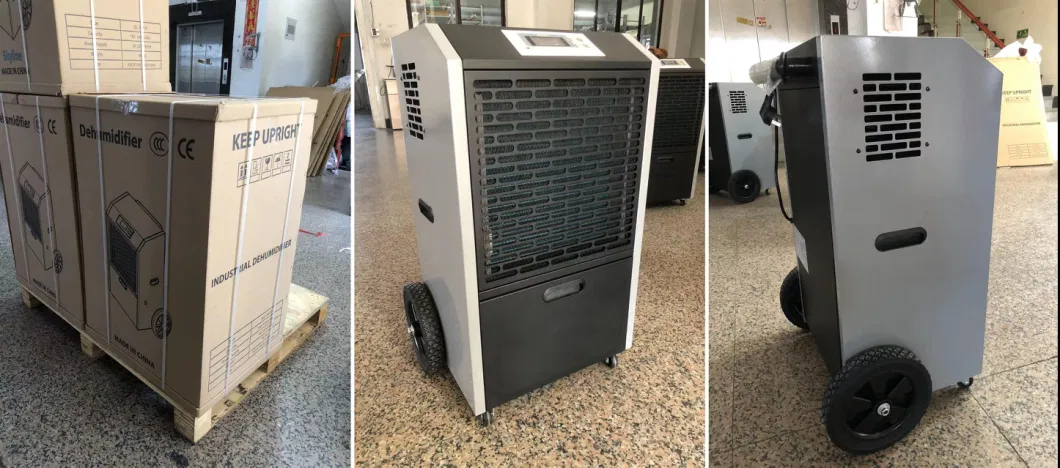 OEM/ODM 90L/Day Commercial Large Room Air Dryer Dehumidifier with Big Wheel/Handle
