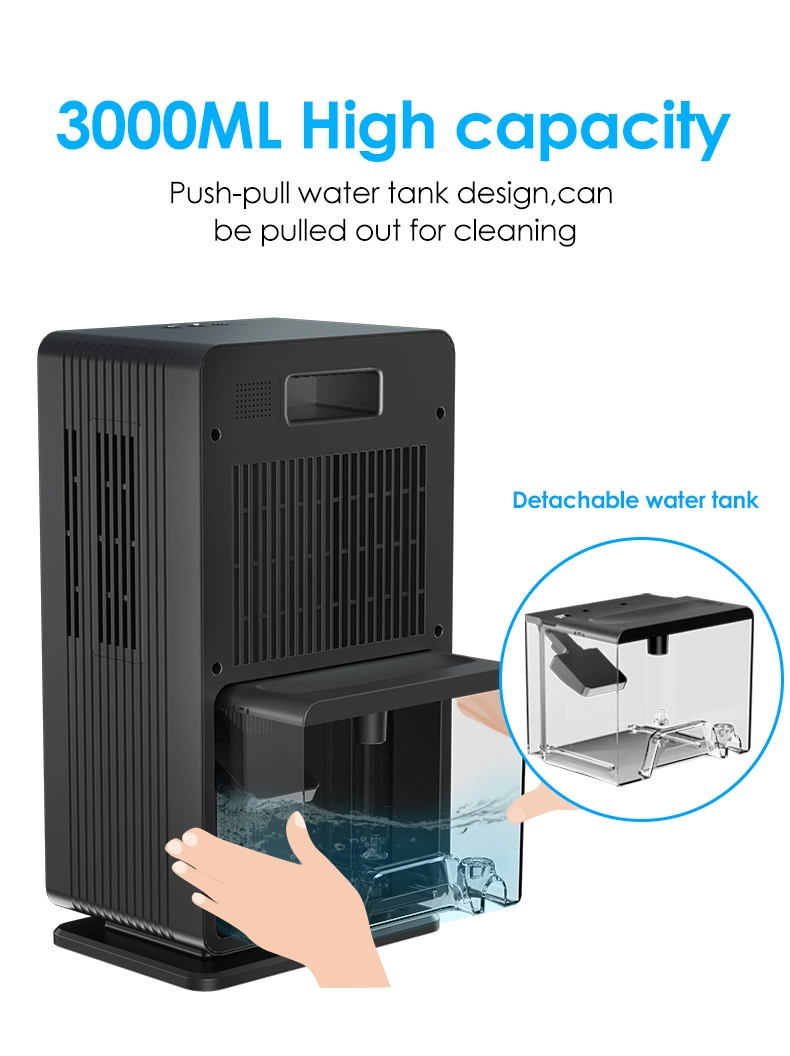 Wholesale High Efficiency 1000ml Portable Air Dehumidifier with Removable Water Tank