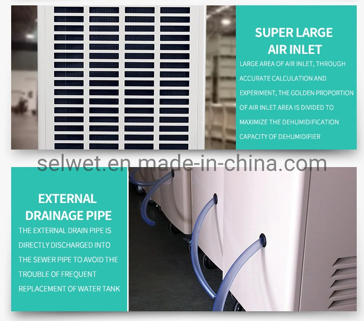 Air Cooling Industrial Digital Humidity Controller Industrial Dehumidifier Air Dryer for Underground Garage Air Treatment