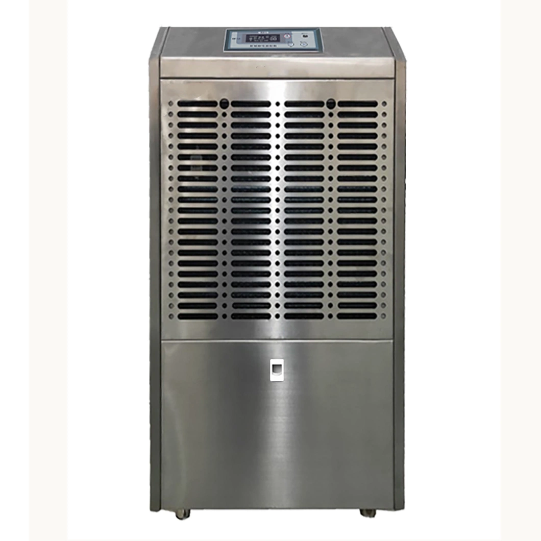 180 Pint Stainless Steel Industrial Commerical Air Dryer Dehumidifier Movable for Basement Warehouse and Garage