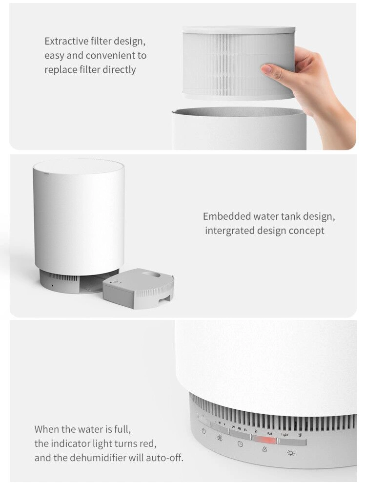 Zhongshan Fresh Air Peltier Module Intelligent Large Capacity Desktop Dehumidifier