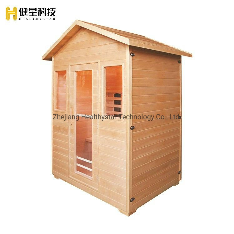 Wood Steam Sauna Room 2-3 Person Dry Sauna Room Outdoor Infrared Sauna Room