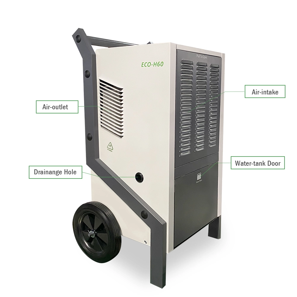 Industrial Refrigerative Dehumidifier for Warehouse 125 Pint Per Day