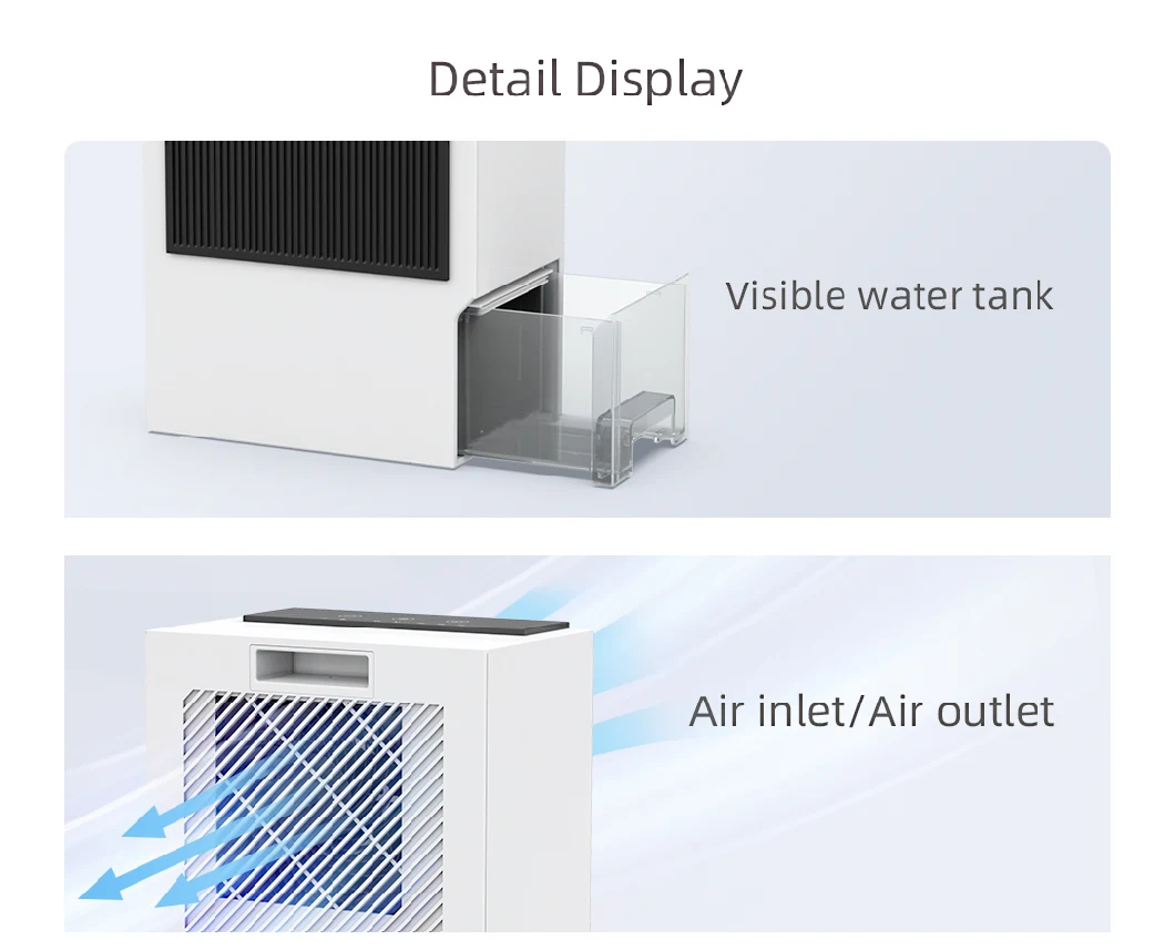 Whole House Portable Home Smart Mini Dehumidifier for Home Bedroom Closet Household