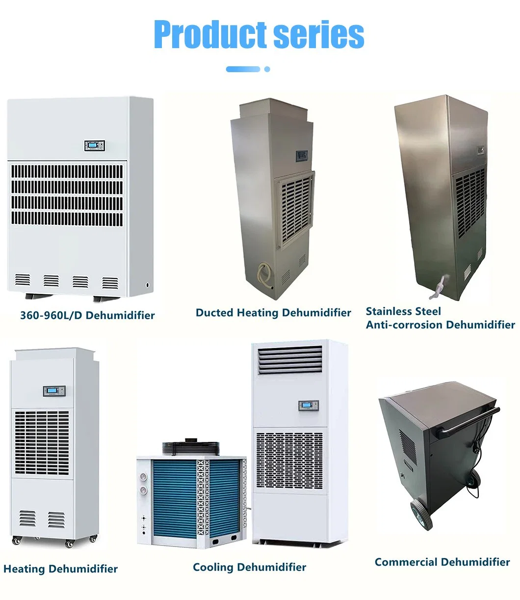 R410A R290 168L Air Dryer Anti-Corrosion Refrigerant Compressor Dehumidifier