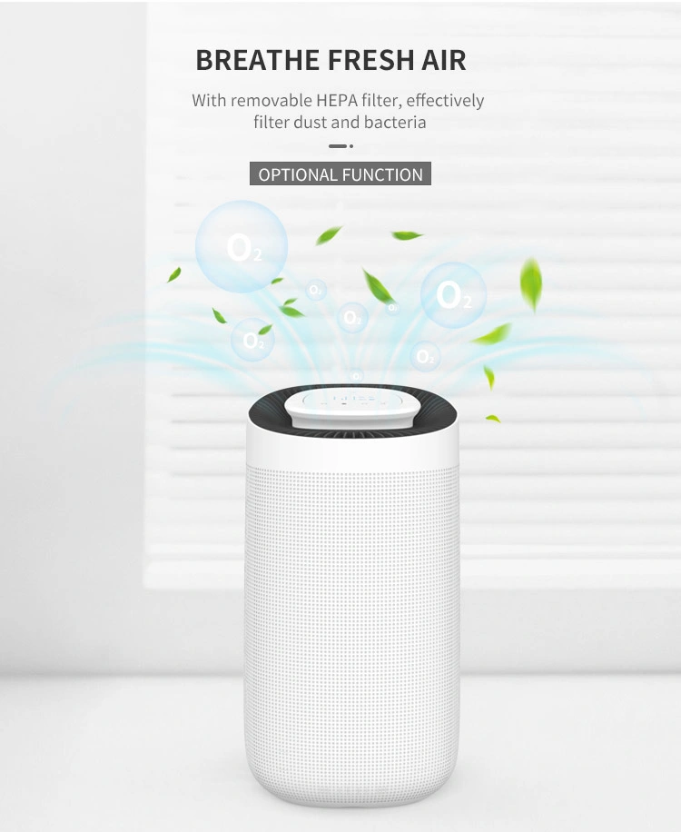 Portable Home HEPA Filter Fresh Air Purifier and Dehumidifer 12 L Dehumidifier with Drain Hose