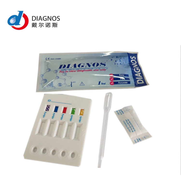 Hbsag HBsAb Hbeag Hbeab Hbcab 5 in 1 HBV Combo Test Kit