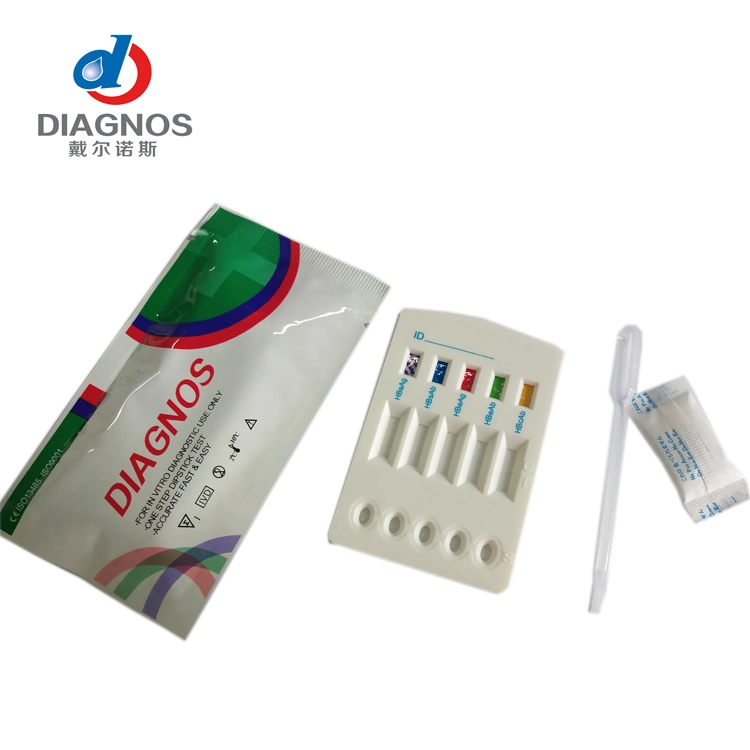 Hbsag HBsAb Hbeag Hbeab Hbcab 5 in 1 HBV Combo Test Kit