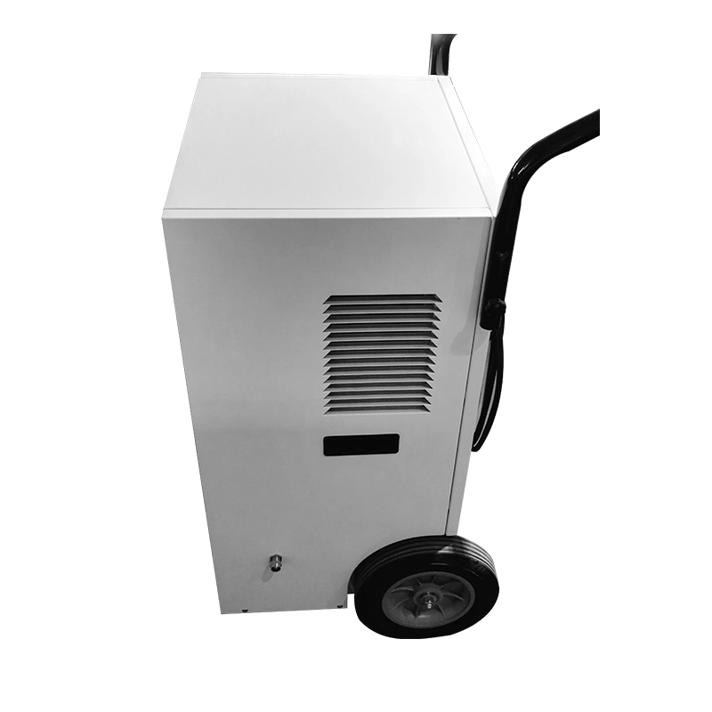 90L Per Day Without Water Tank Portable Commerical Air Dehumidifier with Plastic Castors and Handle