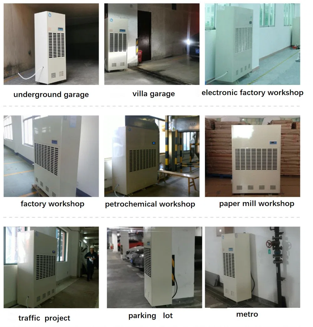 Customized High Power Low Noise Grow Room Auto Control Large Industrial Dehumidifier Machine with Drain Hose for Basement and Greenhouse