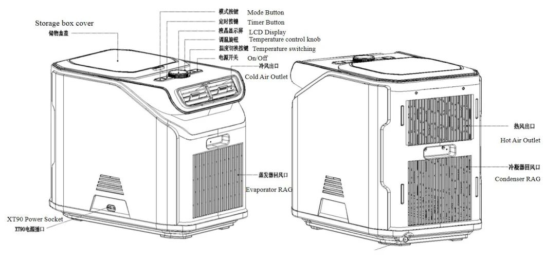 Portable Small Air Conditioner Outdoor Camping Tent RV Cooling System