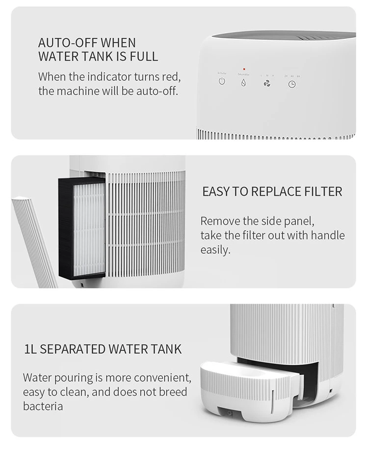 German Modern Home 220V Dehumidification Small Mini Portable WiFi Fresh Air Dehumidifier