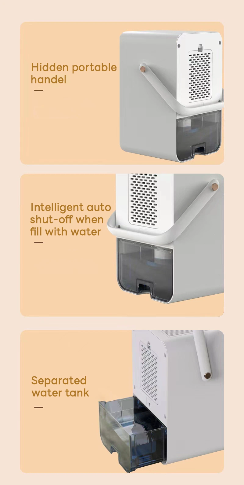 Semiconductor Electric Dehumidifier and Air Purifier Poratble Dehumidifier