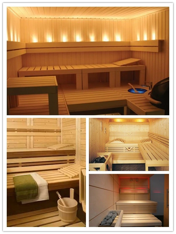 Indoor 2 Persons Traditaional Wooden Far Infared Cabin Sauna Steam Room