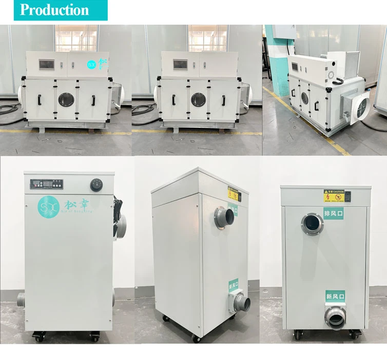 Sxb-1500d Industrial Commercial Rotary Wheel Dehumidifier with Desiccant Rotor