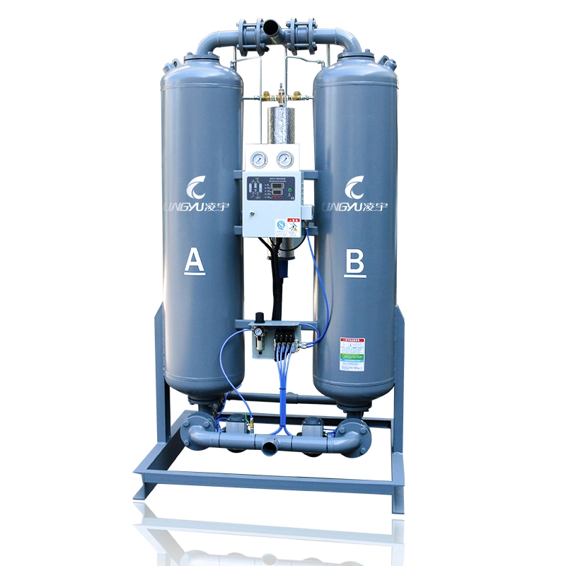 Lingyu Brand Manufacturer Direct Desiccant Compressed Dry Air System Compressor Heatless Purge Type Air Dryer