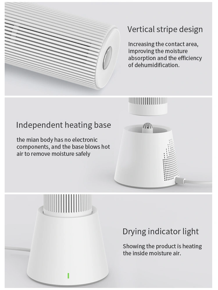 Mini Portable Rechargeable Reusable Home Room Car Physical Silica Gel Air Dehumidifier
