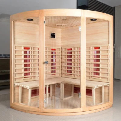 Baño de vapor infrarrojo lejano tradicional Cuarto de madera