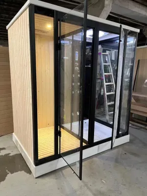  AOLAN de lujo saunas de madera interior Home portátil infrarrojo lejano Seco Sauna para 4 personas