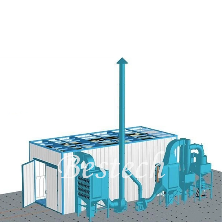 Sand Blast Room for Beam, Metal Sheet, Pipe, Tube, Slabs, Big Welding Constructions