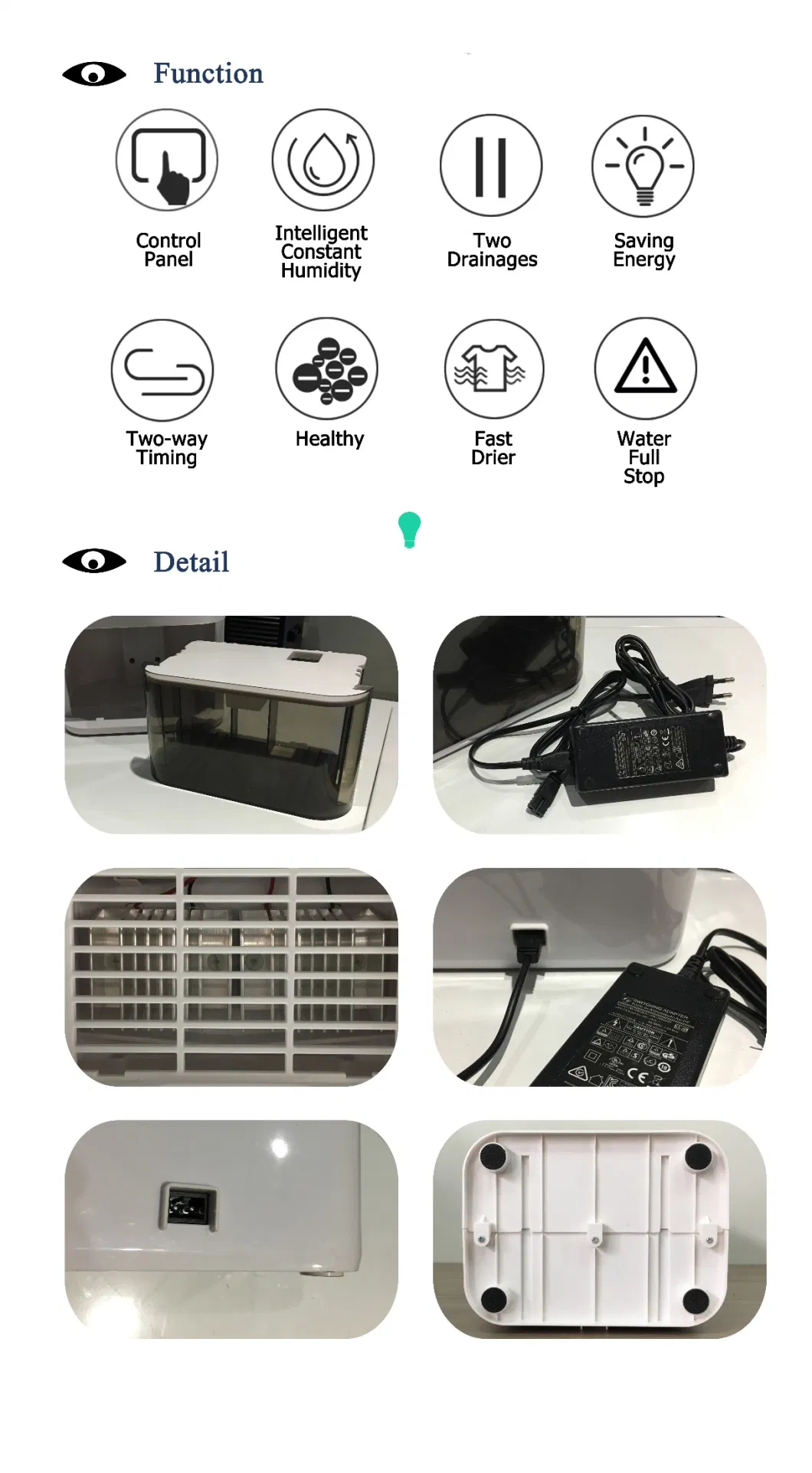 Songjing Electric 24V USB Dehumidifier for Car