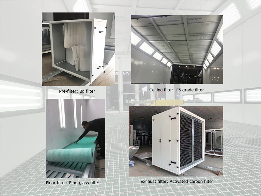 European Standard Dry Filter Paint Baking Room for Auto Repairing