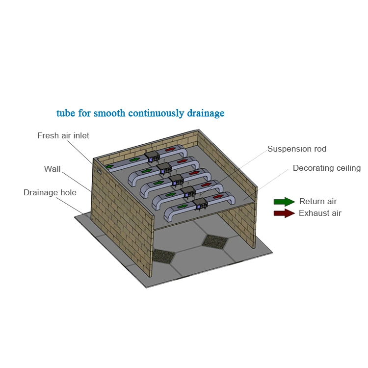 Customized Ceiling Mounted Duct Moisture Removal Warmth Dehumidifier for Greenhouse