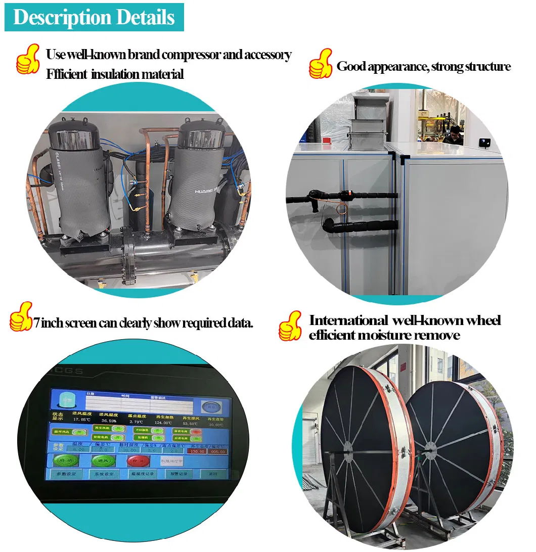 Industrial Dehumidify Equipment Integrate Rotor Wheel Dehumidifier Rotary Dryer