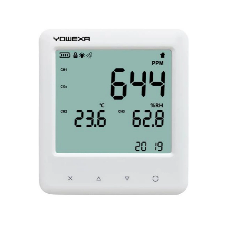 Yem-40c Indoor Room Digital Thermometer Hygrometer with Temperature Humidity CO2 Monitoring