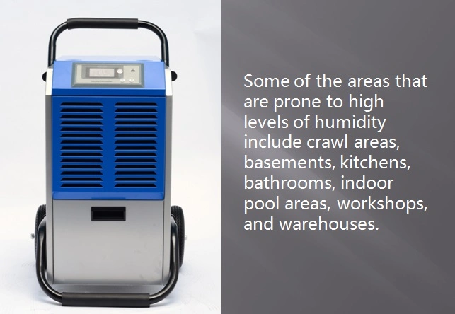 50L/D Commercial Dehumidifier Air Handling Unit with Big Wheels and Folding Handle