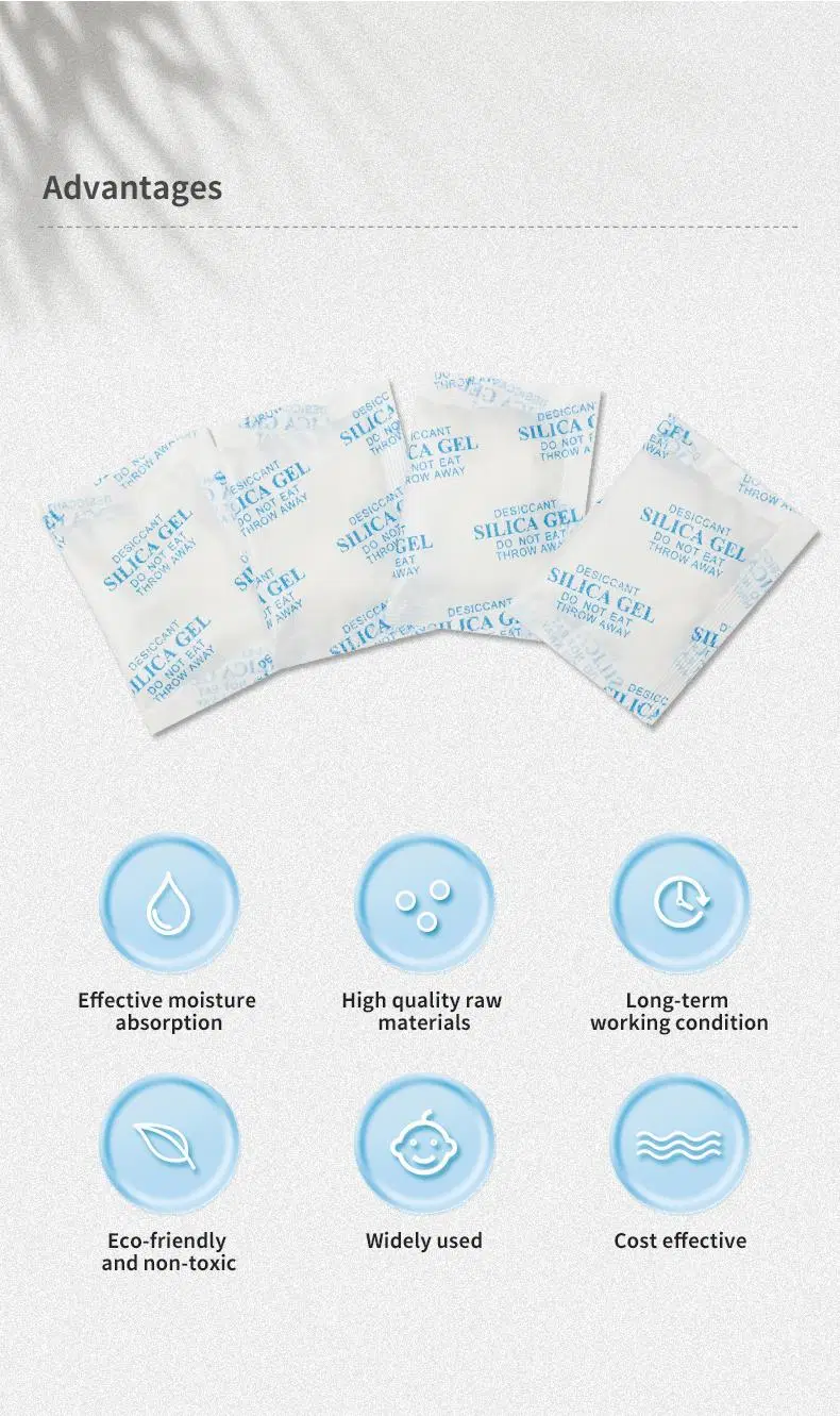 2 Gram Gel Desiccant Food Safe Dehumidifiers Sachet