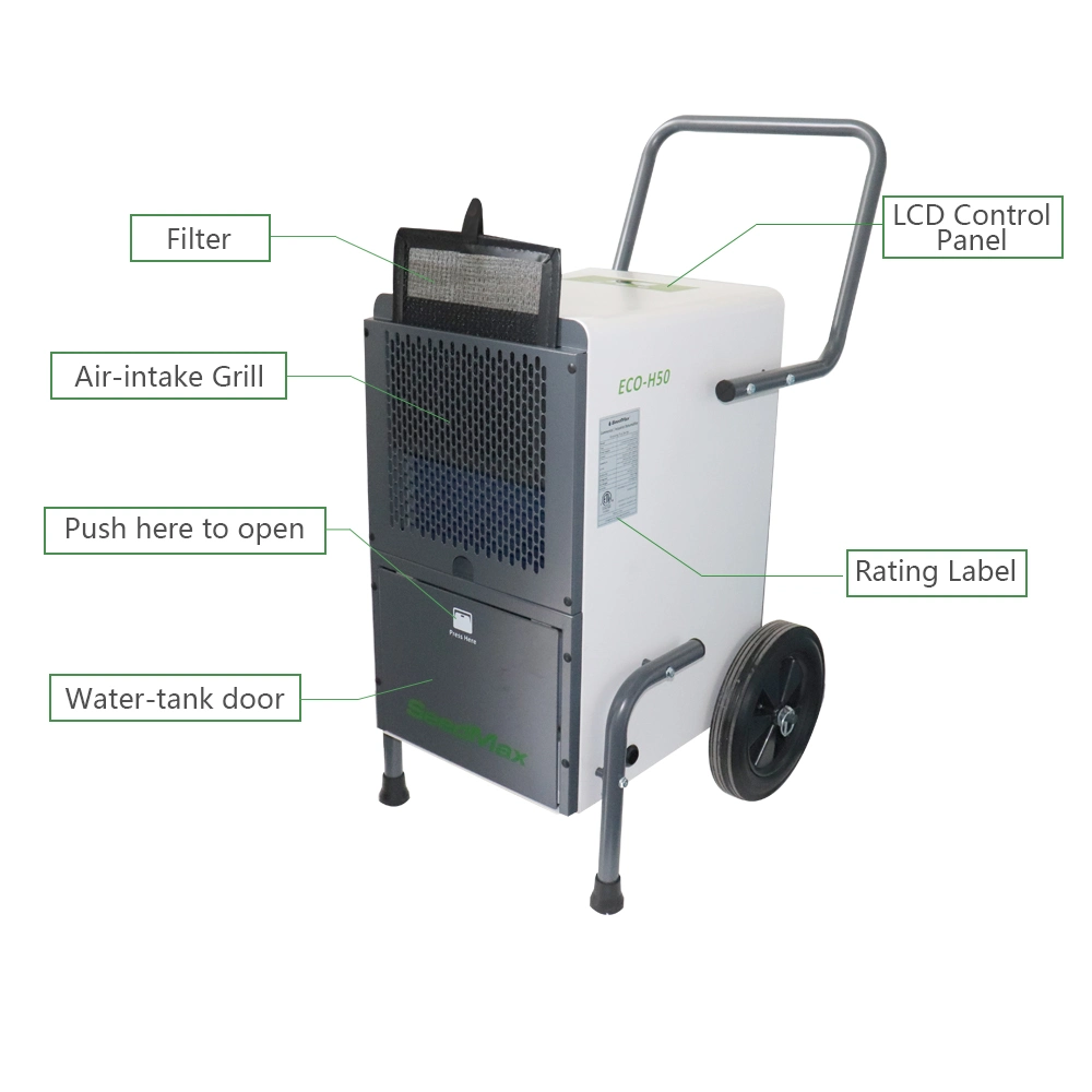 Efficient Refrigerator External Drain Connect Dehumidifier Portable