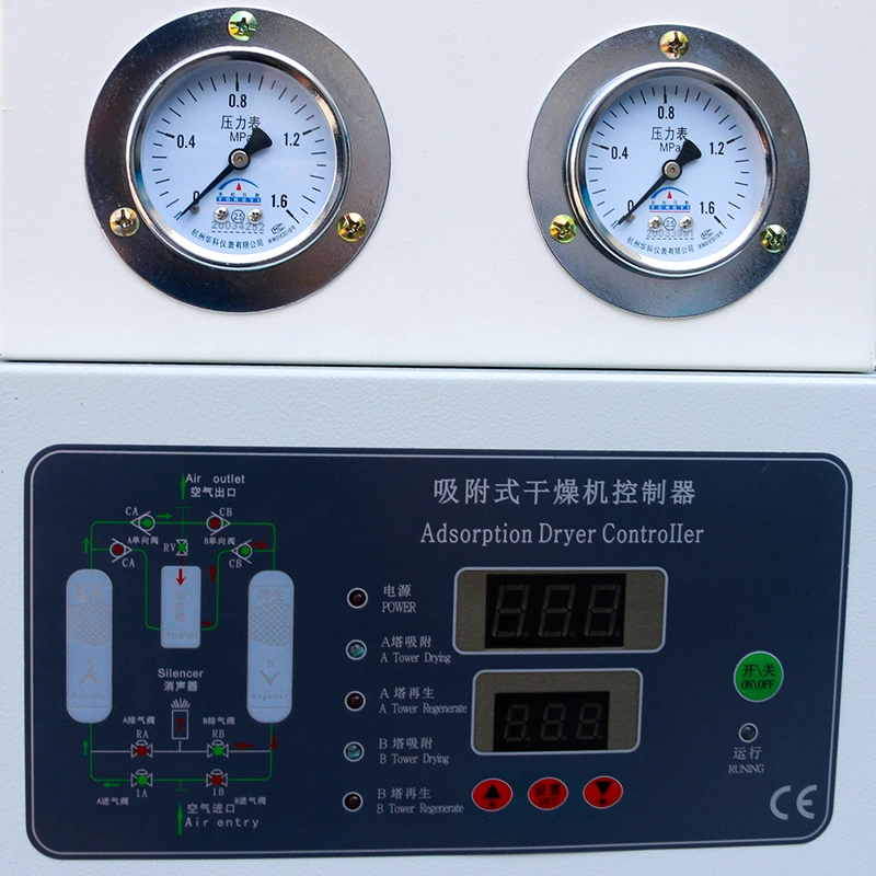 Lingyu Brand Manufacturer Direct Desiccant Compressed Dry Air System Compressor Heatless Purge Type Air Dryer