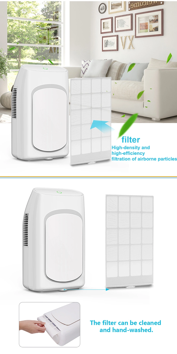 OEM New Portable 2L Easy Home Air Drying Mini Peltier Dehumidifier with Physical Filter 750ml /D