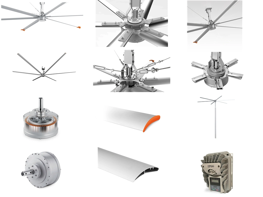 Hvls Ceiling Fan for Animal Farm Air Dehumidification and Ventilation