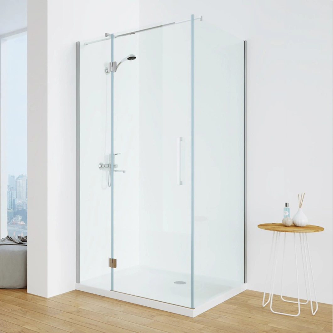 Qian Yan Frameless Pivot Shower Door China Luxurious Integral Shower Room Chrome Surface Luxurious Ss Material Shower Dry Steam Sauna Room