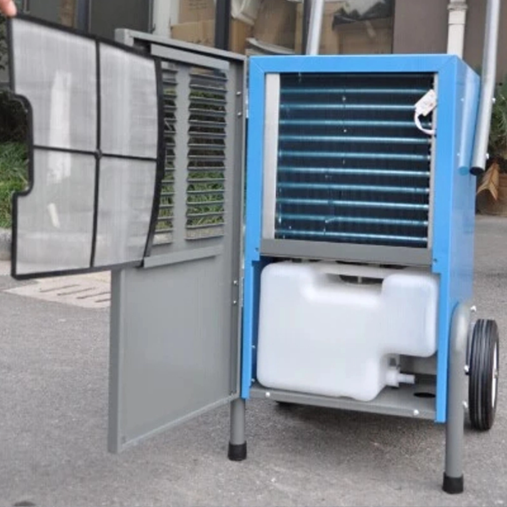 R290 Industrial Dehumidifier CE Hand Push Big Wheel Dehumidifier for Construction Site