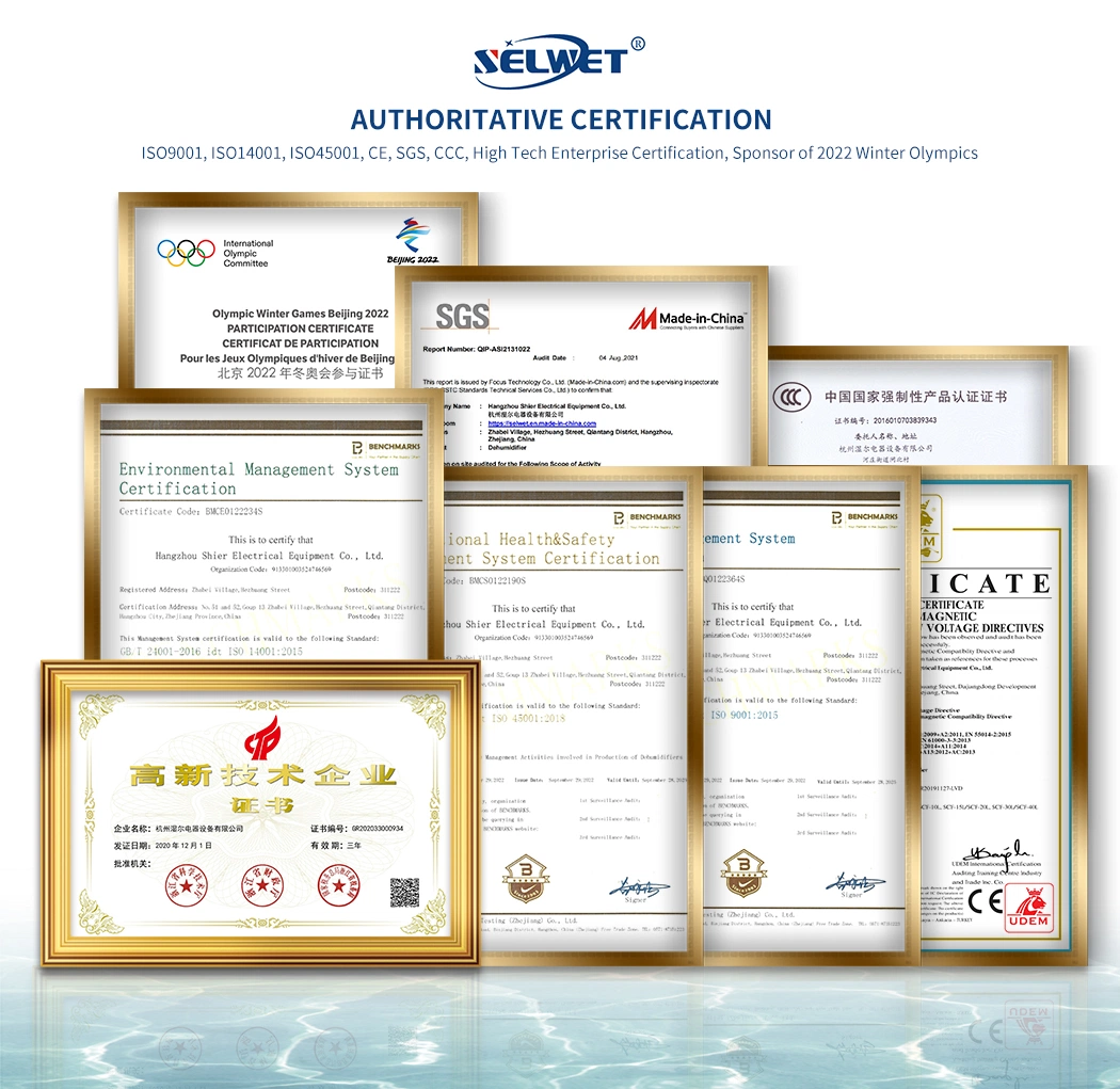 ISO14001 Certified Touch Screen Panel All-in-One Machine Air Purifying Constant Humidity Dehumidifier