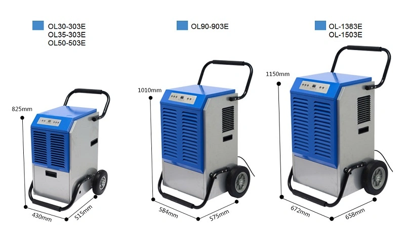 Industrial Dehumidifier Big Dehumidifying Capacity 150L/Day Air Moisture Removal