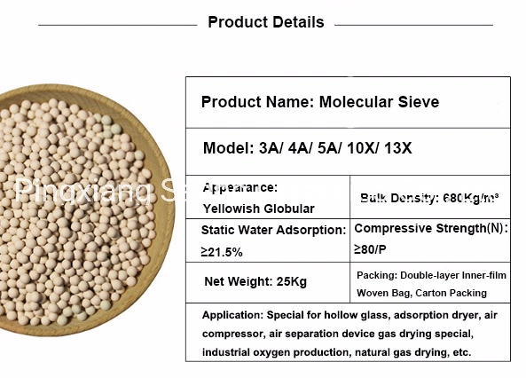 4A Zeolite Molecular Sieve for Water Adsorption