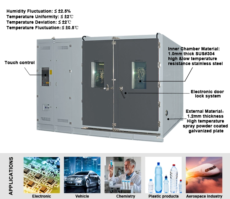 Lithium Battery Walk-in Temperature Humidity Environmental Testing Equipment Walk in Cold Room