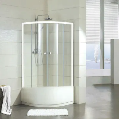 Qian Yan senza telaio porta doccia girevole Cina lussuosa doccia integrale Camera cromata superficie lussuosa doccia con materiale SS bagno turco a secco Sauna Camera